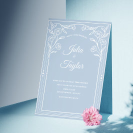 Convite Elegant Blue Minimal Invitation