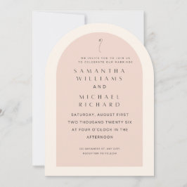 Convite Elegant Blush Pink Arch Wedding Invitation - Custo
