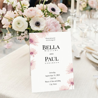 Convite Elegant Blush Pink Floral Fine Art Wedding