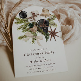 Convite Elegant Boho Christmas Corporate Party