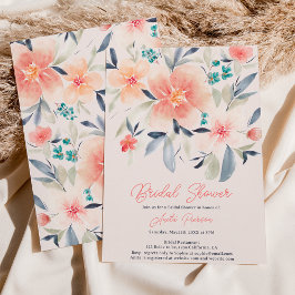 Convite Elegant bold floral fall boho earth bridal shower