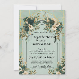 Convite Elegant Botanical Housewarming Invitation Card