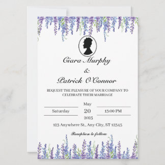 Convite Elegant Bridgerton Wedding Invitation