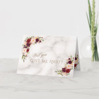 Elegant Burgundy Pink Blush Flowers Wedding