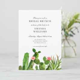 Convite Elegant Cactus Garden | Bridal Shower Wedding