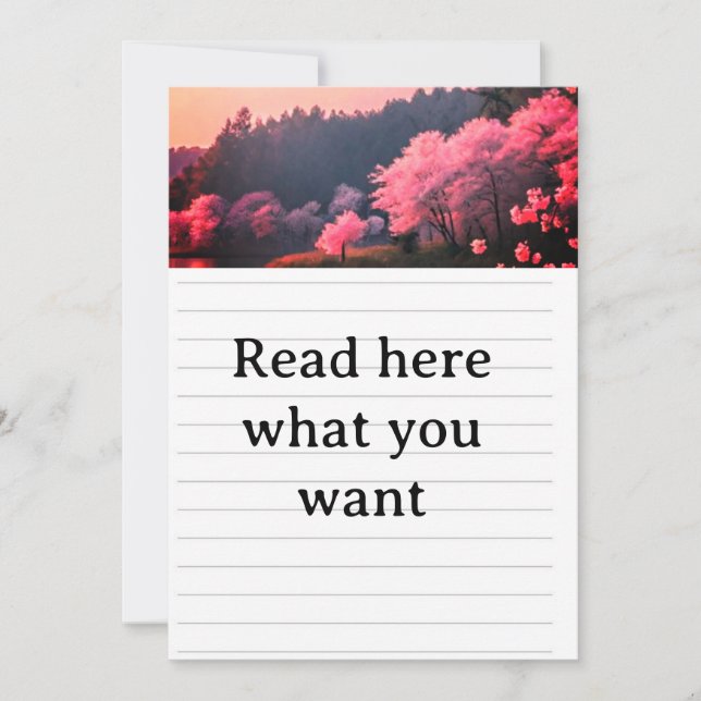 Convite Elegant Cherry Blossom Wedding Invitation - Romant (Frente)