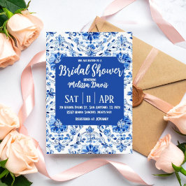 Convite Elegant Chinoiserie Bridal Shower Invitation