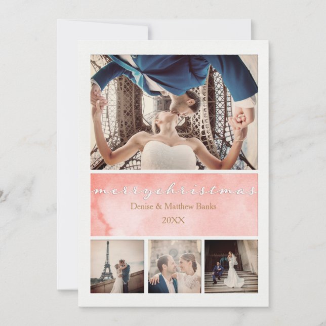 Convite Elegant Christmas Card (Frente)