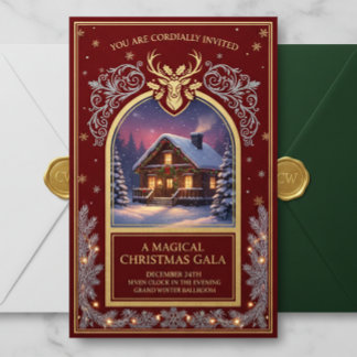 Convite Elegant Christmas Invitation | Holiday Party Card 