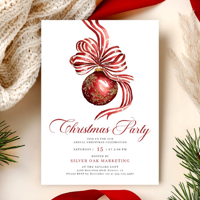 Convite Elegant Christmas Party Corporate (Criador carregado)