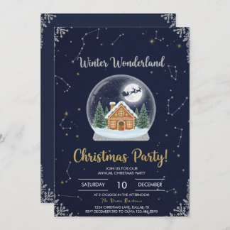 Convite Elegant Christmas Tree Holiday Party Invitation