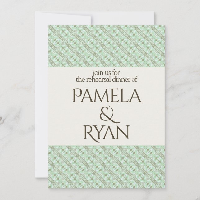 Convite Elegant Classic Ivory Rehearsal Dinner Invitation (Frente)