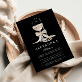 Convite Elegant Coquette Pearl Graduation