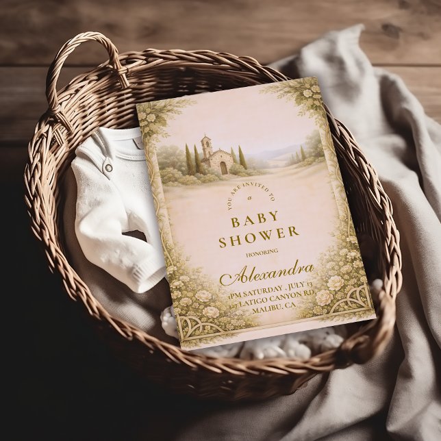 Convite Elegant Countryside Garden Baby Shower (Criador carregado)