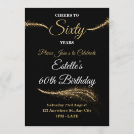 Convite Elegant Customizable Birthday Invite Stylish Card