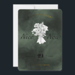 Convite Elegant Dark Teal Watercolor Wedding Invitation wi<br><div class="desc">This sophisticated invitation features a moody, dark teal watercolor background that creates a luxurious and artistic atmosphere. At the center, a delicate white line-art floral bouquet adds a touch of classic elegance. The design is complemented by stylish typography in gold and black, perfect for modern weddings, formal galas, or exclusive...</div>