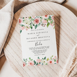 Convite Elegant Dathur Floral Casamento Espanhol
