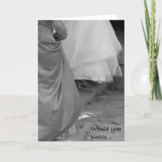 Convite Elegant Dresses Please Be My Maid Of Honor Card