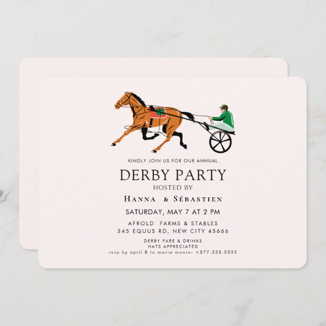 Convite Elegant Equestrian Garden Party Invitation (Frente/Verso)