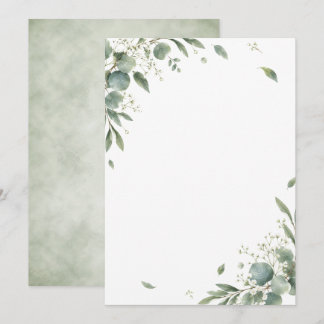 Convite Elegant Eucalyptus Botanical Wedding Invitation