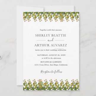 Convite Elegant Eucalyptus Greenery Wedding
