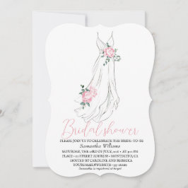 Convite Elegant Eucalyptus Peonies Floral Bridal Shower