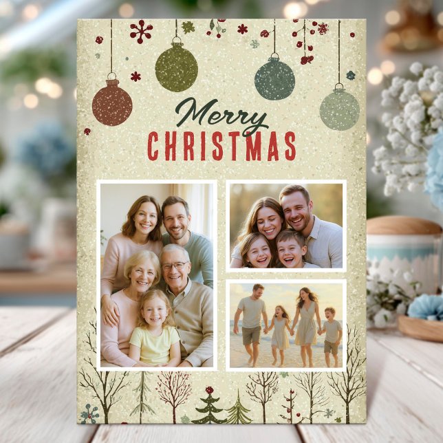 Convite Elegant Family Christmas Photo Card (Criador carregado)