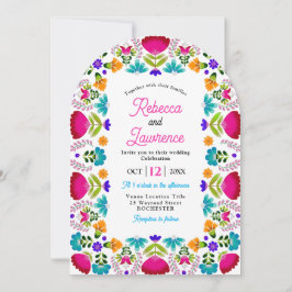 Convite Elegant fiesta wedding white arched