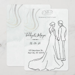 Convite Elegant Floral Arch Wedding Suite