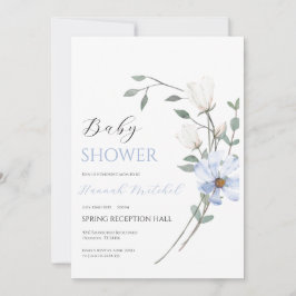 Convite Elegant Floral Baby Shower Invitation Customizable