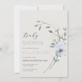 Convite Elegant Floral Baby Shower Invitation Customizable