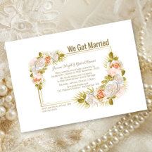 Elegant Floral Blush Pink Wedding Reception