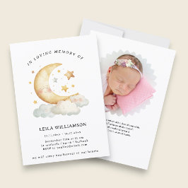 Convite Elegant Floral Memorial Announcement