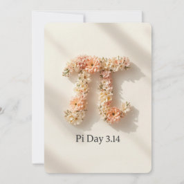 Convite Elegant Floral Pi Day Invitation
