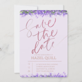 Convite Elegant Floral Quinceañera Save the Date