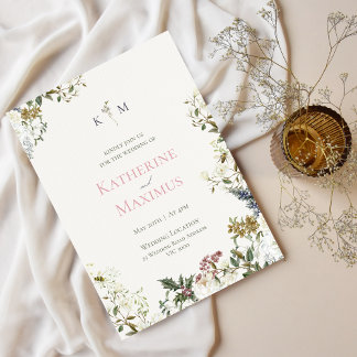 Convite Elegant Floral Wedding Invitation