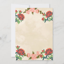 Convite Elegant Floral Wedding Invitation Card