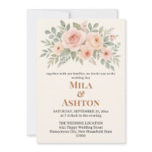 Elegant Floral Wedding Invitation – Editable