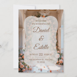 Convite Elegant Floral Wedding Invitation | Editable Weddi