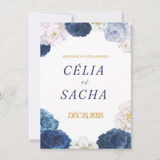 Convite Elegant Floral Wedding Invitation | Romantic Weddi
