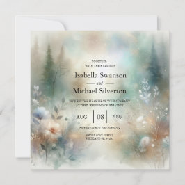 Convite Elegant Florals in a Woodland Realm Wedding