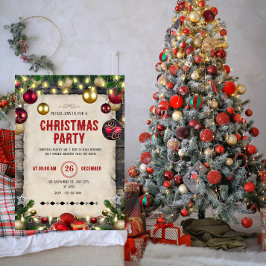 Convite Elegant Formal Christmas Party Invitation | Luxury