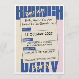 Convite Elegant Friday Brunch Invitation – Modern