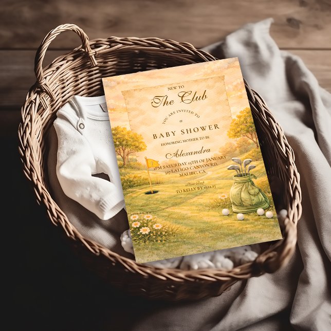 Convite Elegant Golf Club Baby Shower (Criador carregado)