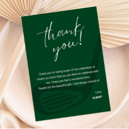 Convite Elegant Golf Theme Appreciation Thank You Card