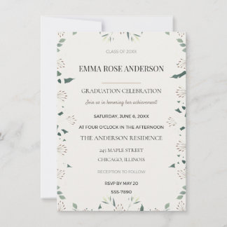 Convite Elegant Grad Party Graduation Invitations 