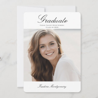 Convite Elegant Graduation Invitation with Photo