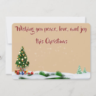 Convite Elegant Holiday Greeting Cards with Message