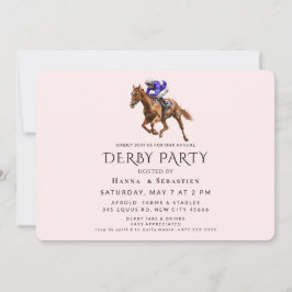 Convite Elegant Horse Racing Garden Party Invitation