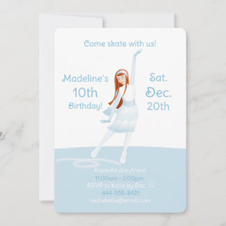 Convite Elegant Ice Skating Party Invitation